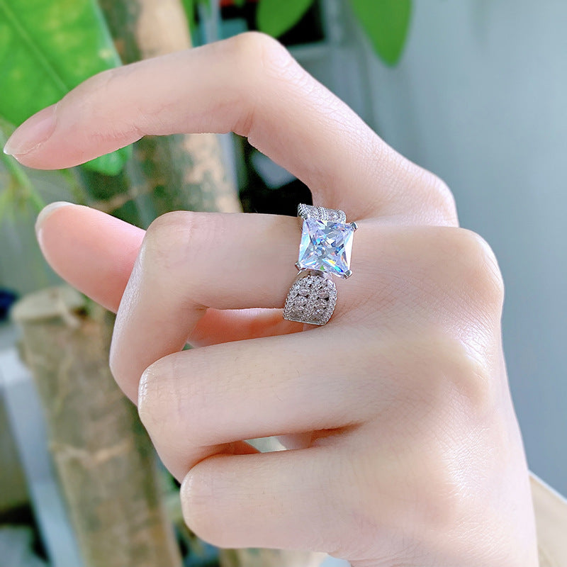Zircon Ring Simulation Wedding Ring Women's Ring - Novaluxe