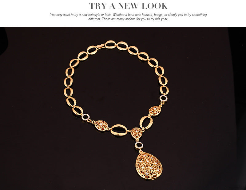 Jewelry Fashion Necklace Earrings Bracelet Ring Four Piece Jewelry Set - Novaluxe