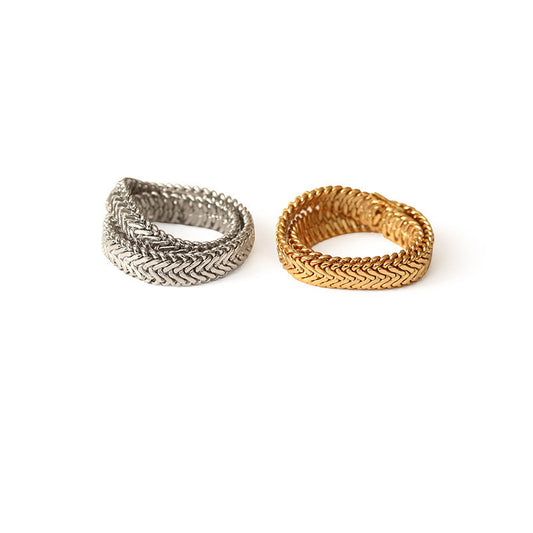 Double ring stacked ring - Novaluxe