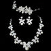 Butterfly Bridal Jewelry Set Chain Pearl Jewelry Three Piece Bridal Soft Chain Headdress Bridal Jewelry Set - Novaluxe