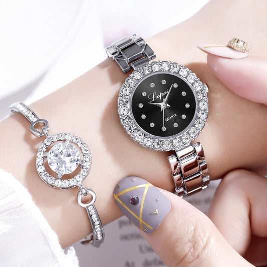 Watches-Set Bangle Clock Bracelet Wrist-Watch Quartz Women Fashion Ladies Brand Luxury - Novaluxe