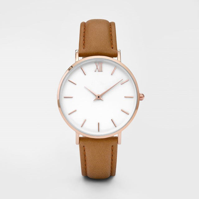 Fashion Women Watches Leather Quartz Watch for Ladies Clocks - Novaluxe