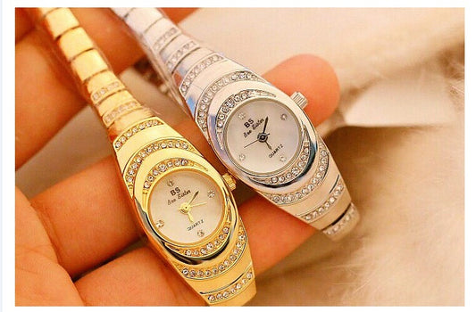 Ladies Gold Watch Diamond Wristwatch Female Fashion Bracelet Watches Women Full Diamond Watch - Novaluxe