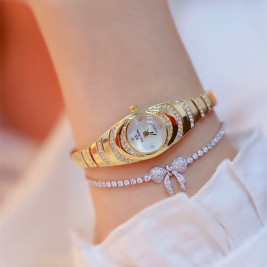 Ladies Gold Watch Diamond Wristwatch Female Fashion Bracelet Watches Women Full Diamond Watch - Novaluxe