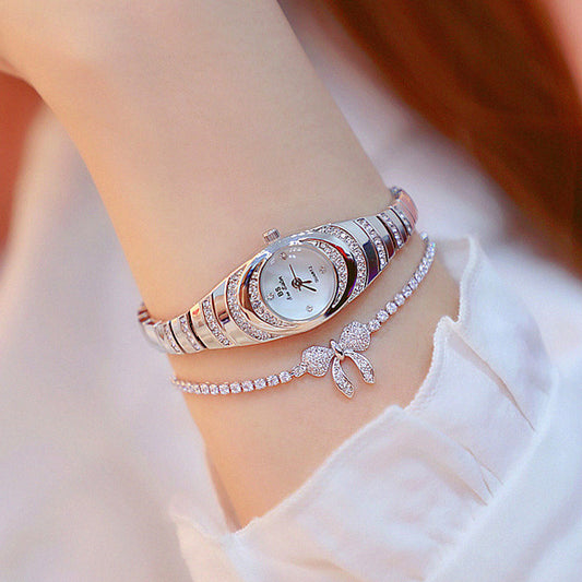 Ladies Gold Watch Diamond Wristwatch Female Fashion Bracelet Watches Women Full Diamond Watch - Novaluxe