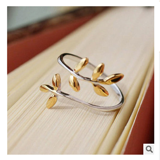Smal Olive Branch Leaf Ring Simple Ring Ring - Novaluxe