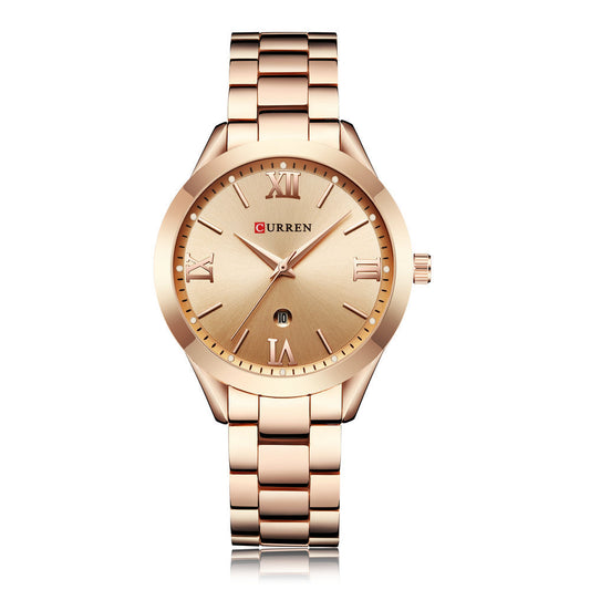 CURREN 9007 Rose Gold Watch Women Quartz Watches Ladies Top Brand Luxury Female Wrist Watch Girl Clock Relogio Feminino - Novaluxe