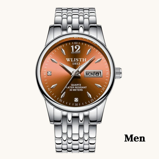 Women Dress Watch Rose Gold Stainless Steel WLISTH Brand Fashion Ladies Wristwatch Week Date Quartz Clock Female Luxury Watches - Novaluxe