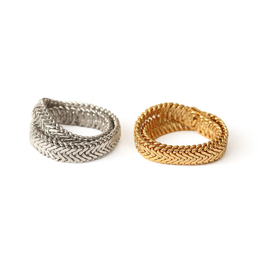 Double ring stacked ring - Novaluxe