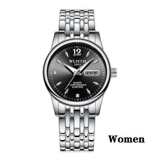 Women Dress Watch Rose Gold Stainless Steel WLISTH Brand Fashion Ladies Wristwatch Week Date Quartz Clock Female Luxury Watches - Novaluxe