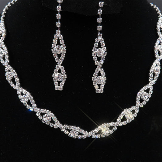 Two pieces of jewelry set, fashion bride jewelry set, electroplating alloy elegant jewelry factory direct sales - Novaluxe