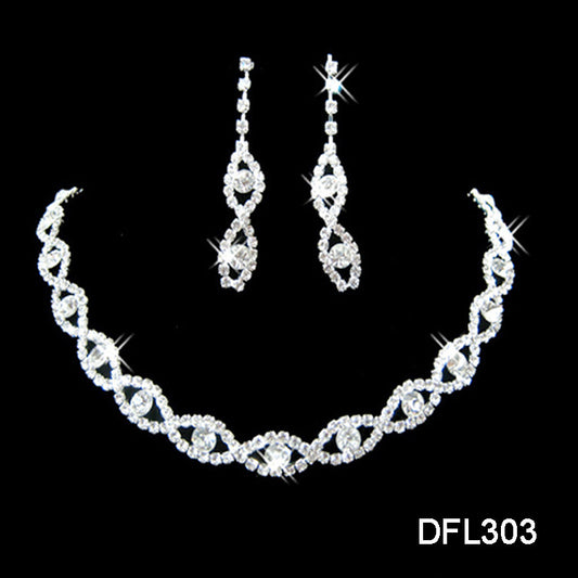 Two pieces of jewelry set, fashion bride jewelry set, electroplating alloy elegant jewelry factory direct sales - Novaluxe
