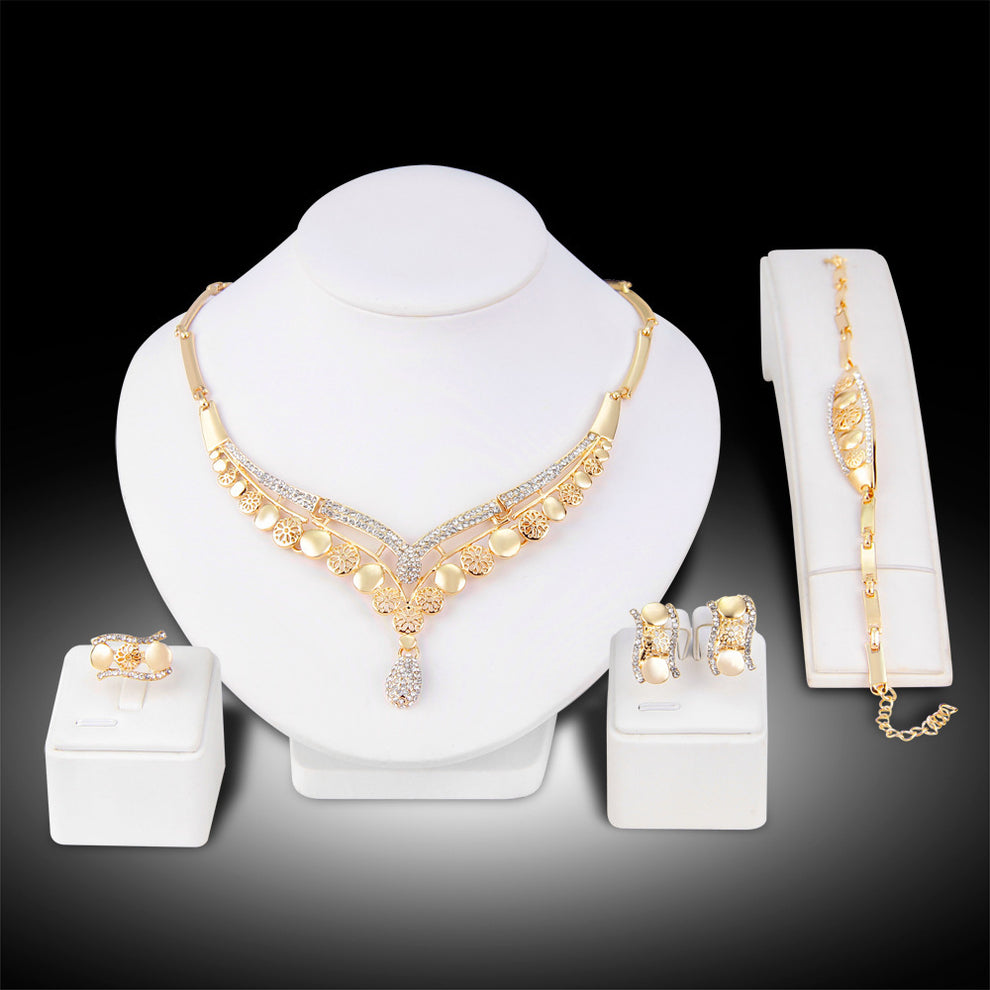 New European And American Exaggerated Jewelry Sets, Women's Bridal Jewelry Four Sets - Novaluxe