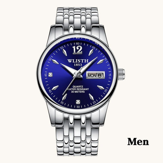 Women Dress Watch Rose Gold Stainless Steel WLISTH Brand Fashion Ladies Wristwatch Week Date Quartz Clock Female Luxury Watches - Novaluxe