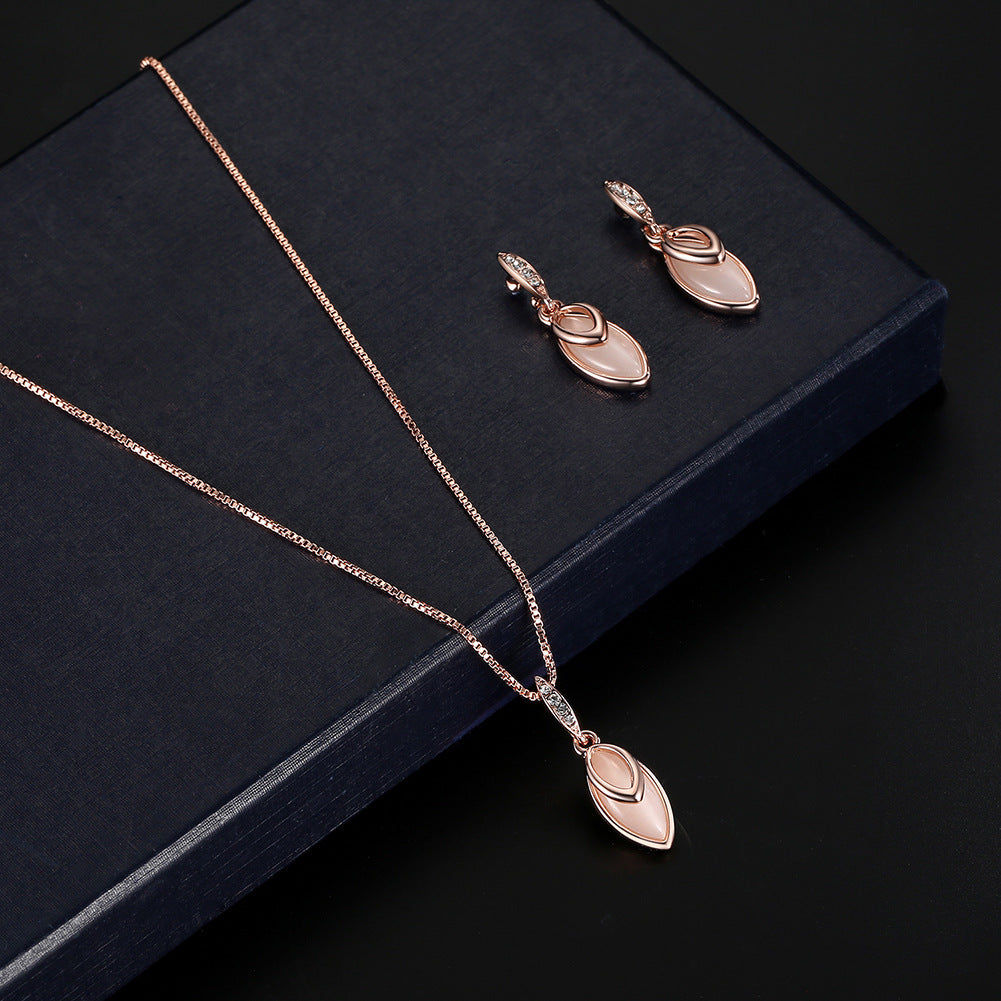 Gem Jewelry Set European And American Accessories Bridal Wedding Jewelry Set - Novaluxe