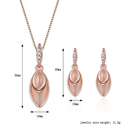 Gem Jewelry Set European And American Accessories Bridal Wedding Jewelry Set - Novaluxe