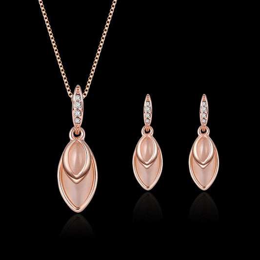 Gem Jewelry Set European And American Accessories Bridal Wedding Jewelry Set - Novaluxe