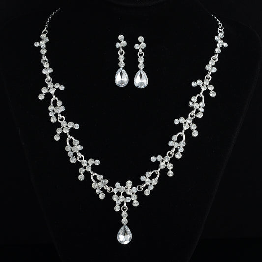 Bridal jewelry, necklace, earring set, wedding dress, jewelry accessories, fast selling pass - Novaluxe