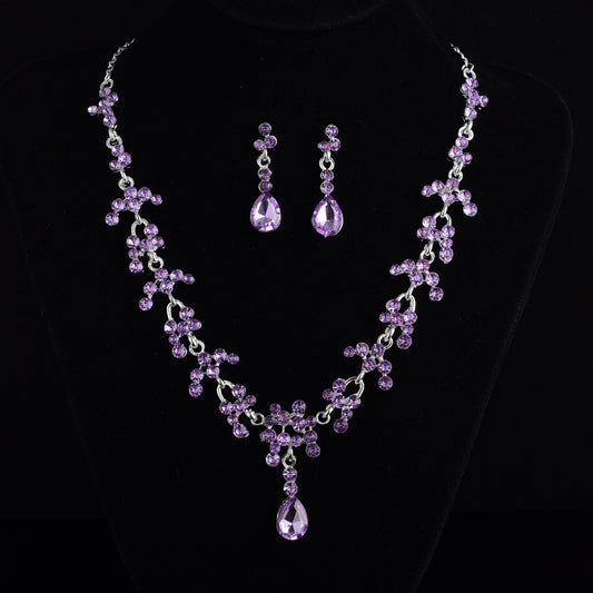 Bridal jewelry, necklace, earring set, wedding dress, jewelry accessories, fast selling pass - Novaluxe