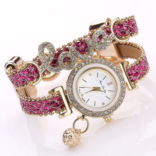 FanTeeDa Brand Women Bracelet Watches Ladies Watch Rhinestones Clock Womens Fashion Dress Wristwatch Relogio Feminino Gift - Novaluxe