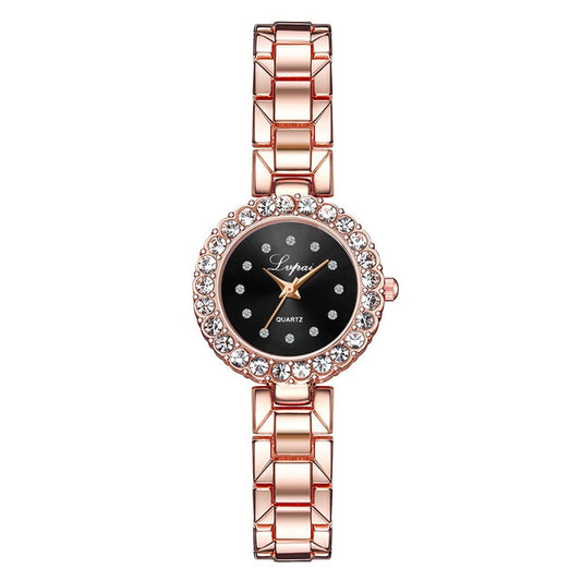 Watches-Set Bangle Clock Bracelet Wrist-Watch Quartz Women Fashion Ladies Brand Luxury - Novaluxe