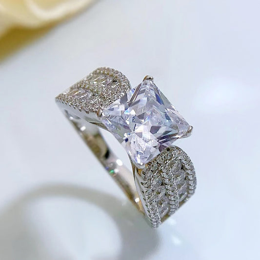 Zircon Ring Simulation Wedding Ring Women's Ring - Novaluxe