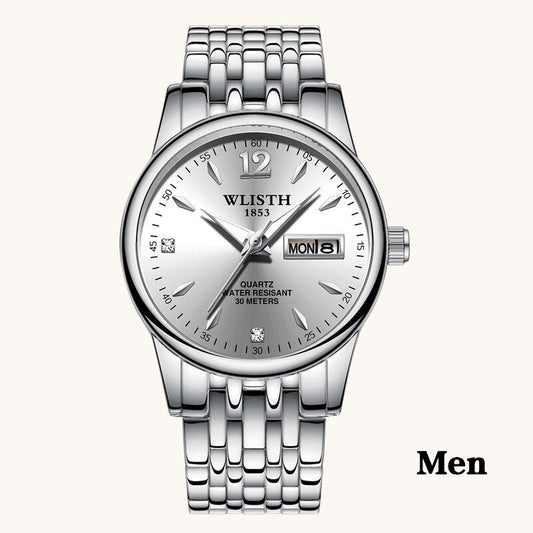 Women Dress Watch Rose Gold Stainless Steel WLISTH Brand Fashion Ladies Wristwatch Week Date Quartz Clock Female Luxury Watches - Novaluxe