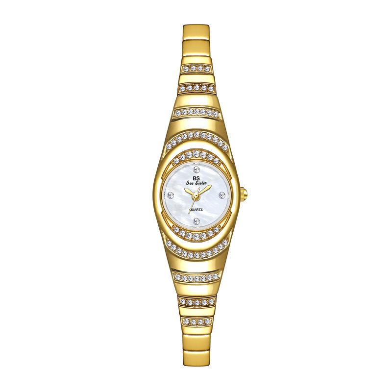 Ladies Gold Watch Diamond Wristwatch Female Fashion Bracelet Watches Women Full Diamond Watch - Novaluxe