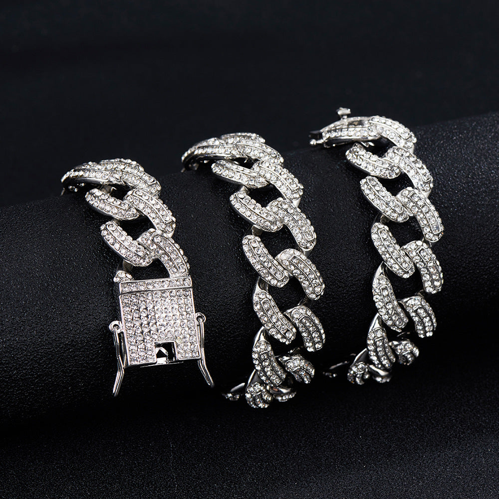 Jewelry Hip Hop Rhinestone Necklace Trend Bold Chain - Novaluxe