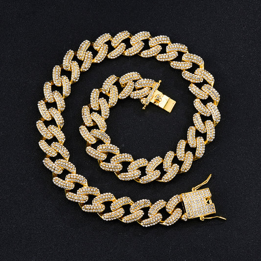 Jewelry Hip Hop Rhinestone Necklace Trend Bold Chain - Novaluxe