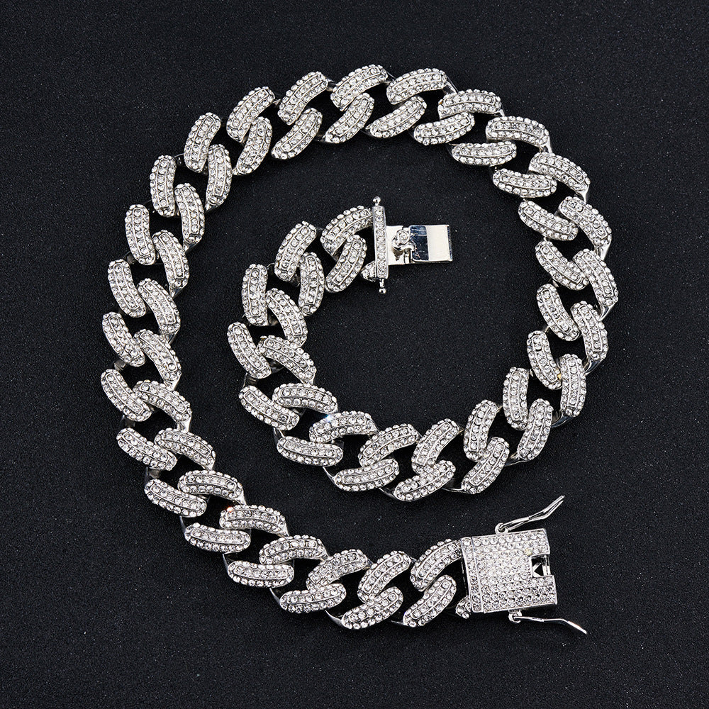Jewelry Hip Hop Rhinestone Necklace Trend Bold Chain - Novaluxe