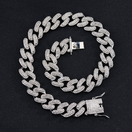 Jewelry Hip Hop Rhinestone Necklace Trend Bold Chain - Novaluxe