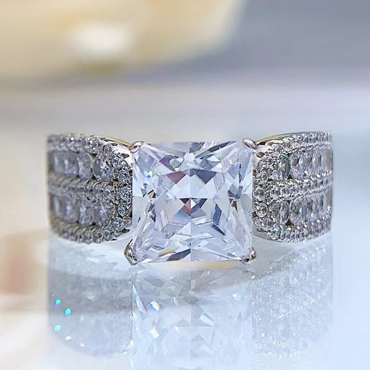 Zircon Ring Simulation Wedding Ring Women's Ring - Novaluxe