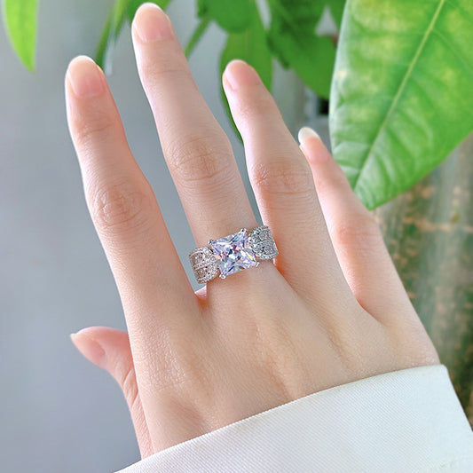 Zircon Ring Simulation Wedding Ring Women's Ring - Novaluxe