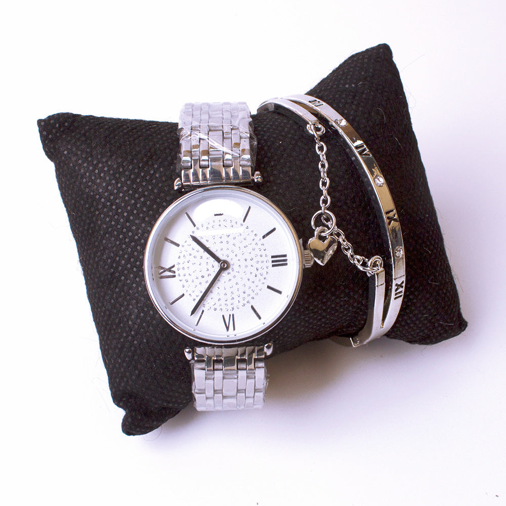 Wrist Watches Douyin The Same Gypsophila Watch Set Wechat Ladies Watch Bracelet Two-piece Set - Novaluxe