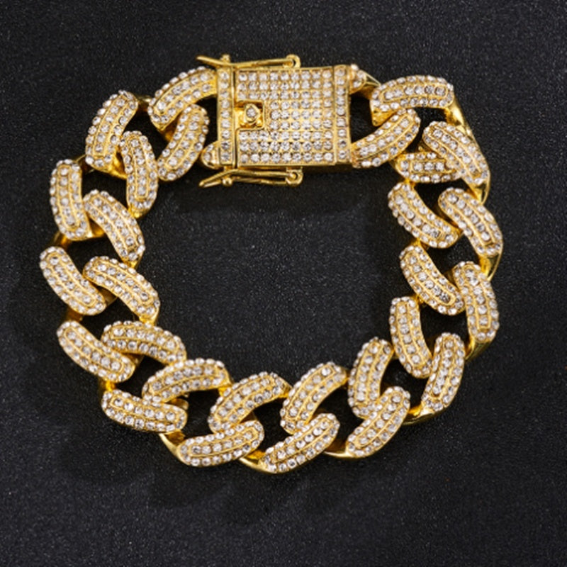 Jewelry Hip Hop Rhinestone Necklace Trend Bold Chain - Novaluxe